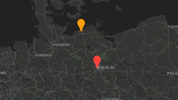 Map of company locations