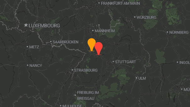 Map of company locations