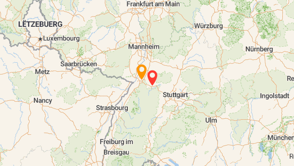 Map of company locations
