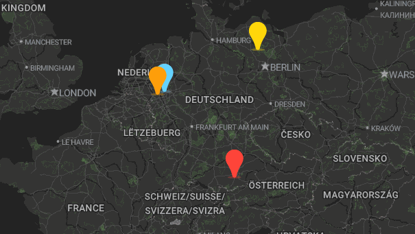 Map of company locations