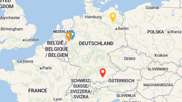 Map of company locations