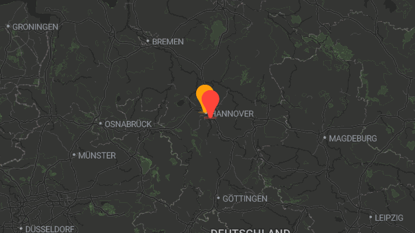 Map of company locations