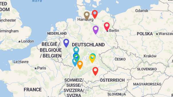 Map of company locations