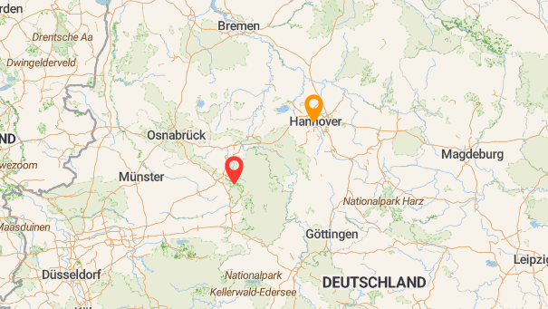 Map of company locations