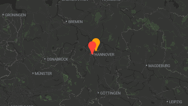 Map of company locations