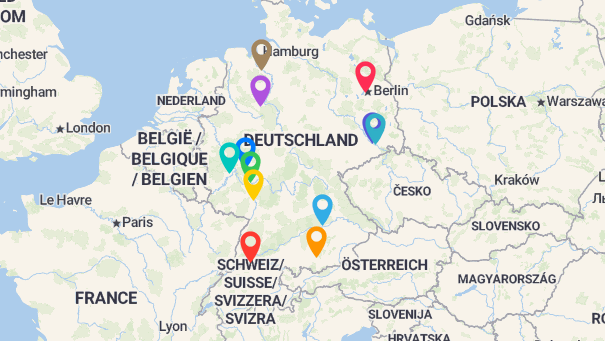 Map of company locations