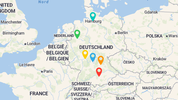 Map of company locations
