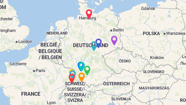 Map of company locations