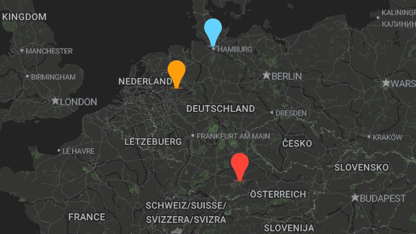 Map of company locations