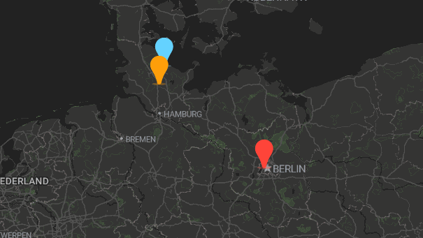 Map of company locations