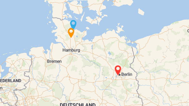Map of company locations