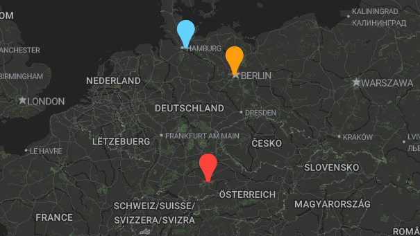 Map of company locations