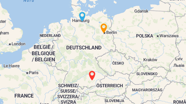 Map of company locations