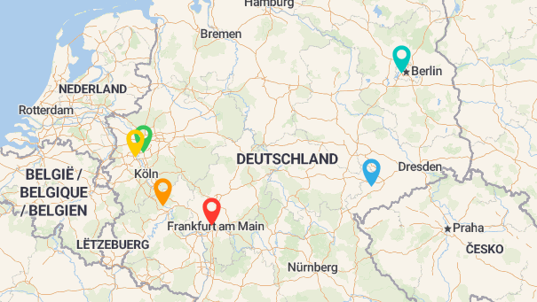 Map of company locations