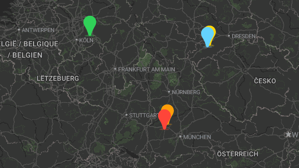 Map of company locations