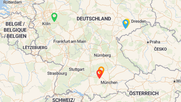 Map of company locations
