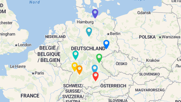 Map of company locations