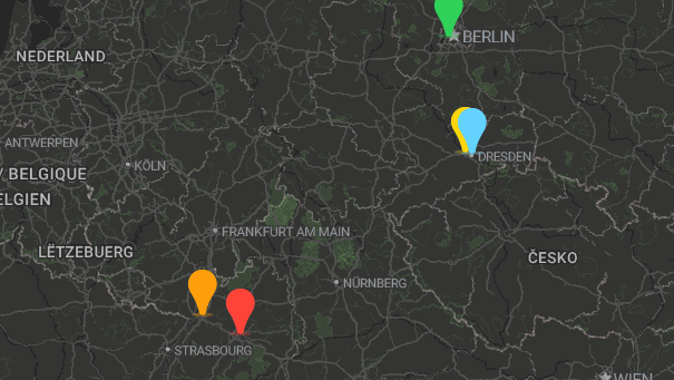 Map of company locations