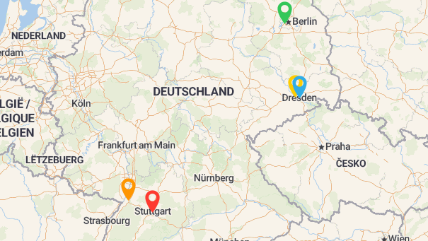 Map of company locations