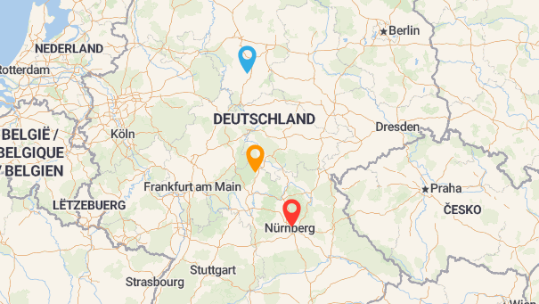 Map of company locations
