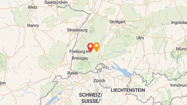 Map of company locations