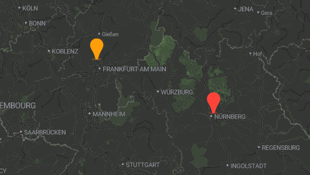 Map of company locations