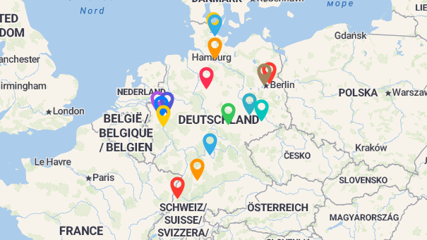 Map of company locations