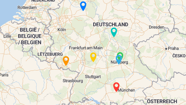 Map of company locations