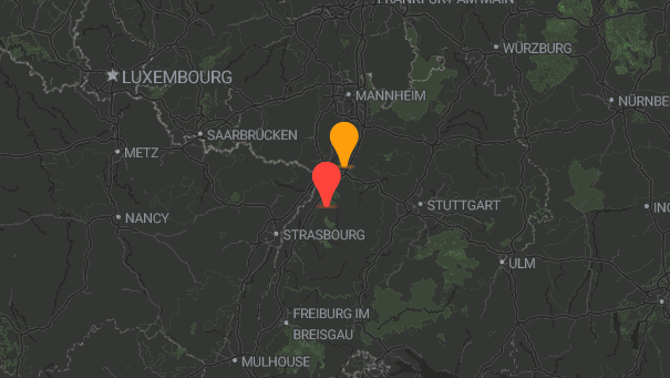 Map of company locations
