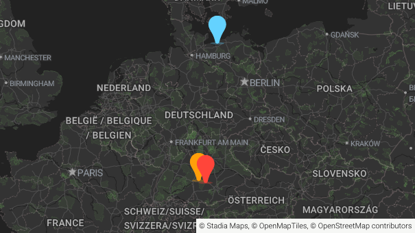 Map of company locations