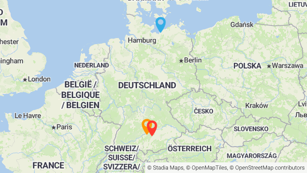 Map of company locations