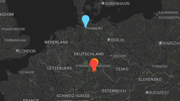 Map of company locations