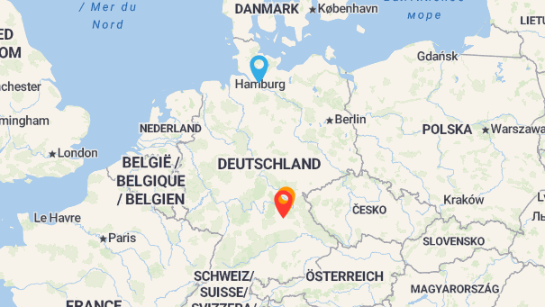 Map of company locations