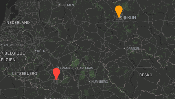 Map of company locations