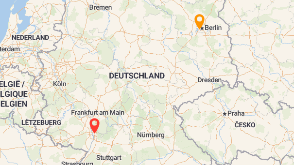 Map of company locations