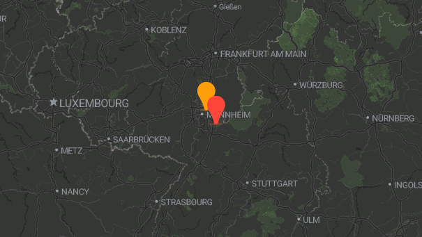 Map of company locations