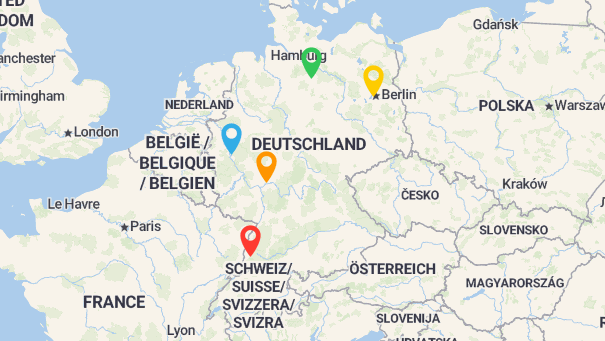 Map of company locations