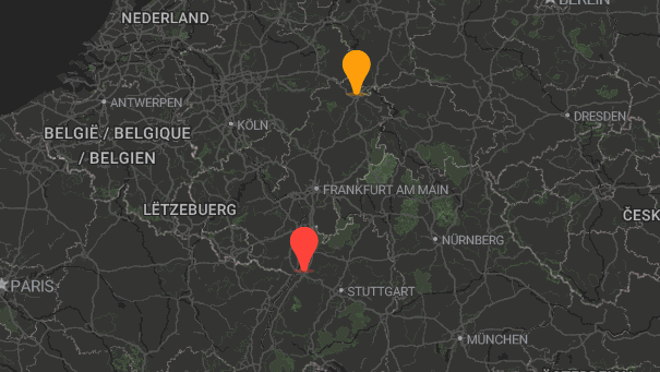 Map of company locations