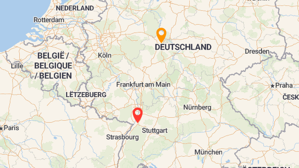 Map of company locations
