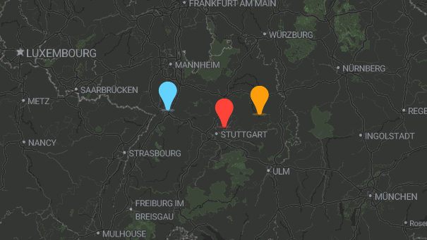 Map of company locations