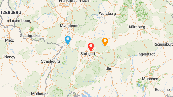Map of company locations