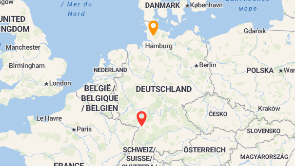 Map of company locations