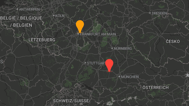 Map of company locations