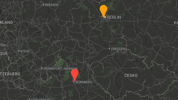 Map of company locations