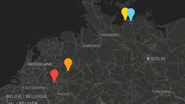 Map of company locations