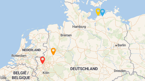 Map of company locations