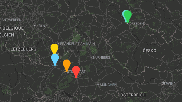 Map of company locations