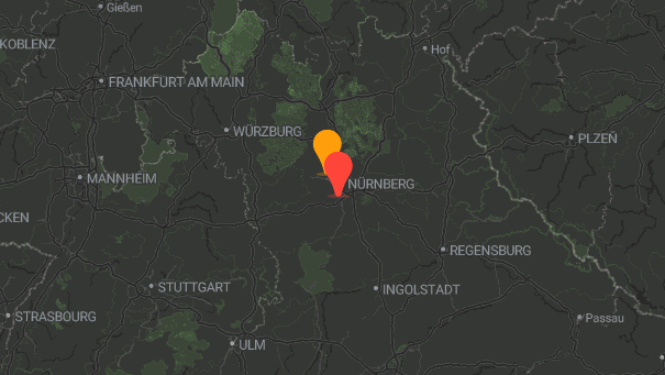 Map of company locations