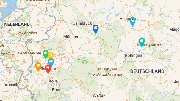 Map of company locations