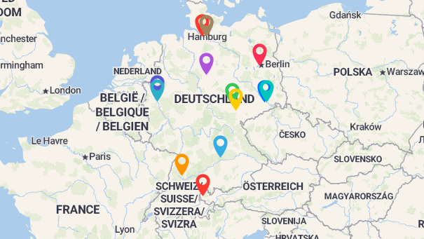 Map of company locations
